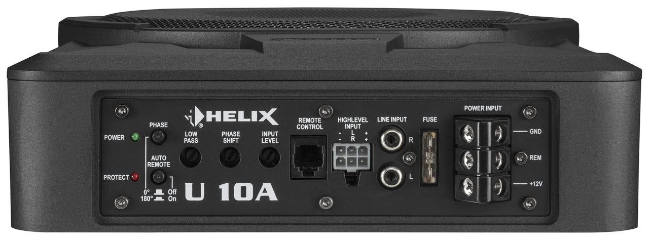 NEW HELIX U 10A ACTIVE UNDERSEAT SUBWOOFER 180W RMS REMOTE CONTROL HI-INPUT